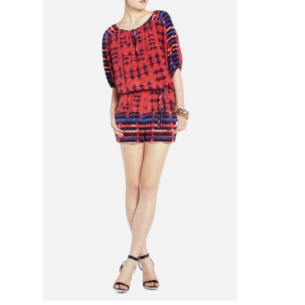 BCBGMAXAZRIA‎ Lucille Romper playsuit, Pockets, tie, size small
